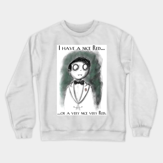 Sommelier Vampire Crewneck Sweatshirt by brodyquixote